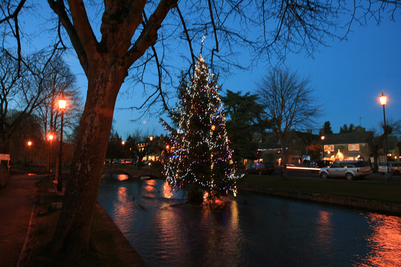 Christmas lights at Bourton-on-the-Water